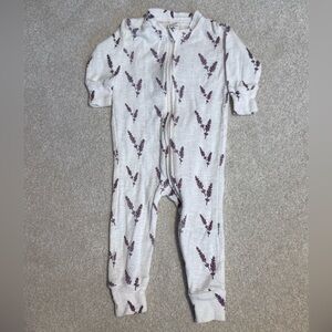Kate Quinn White and Purple Kids Pointelle Sleeper 3-6 months play for 2 stains